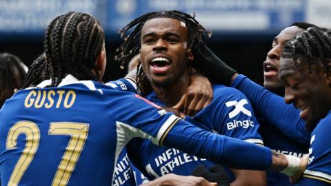 Carney Chukwuemeka celebrates goal