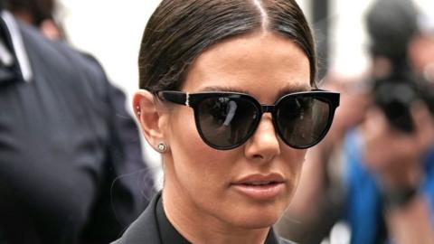 Rebekah Vardy arriving at court on Wednesday