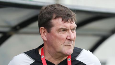 Tommy Wright watches his Northern Ireland side