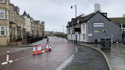 Cycle lane in Tynemouth