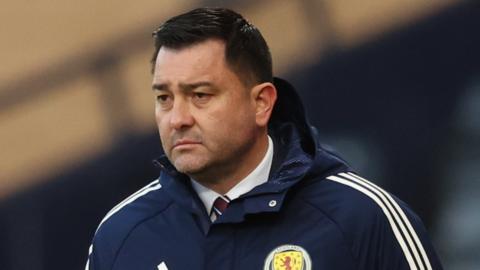 Scotland Head Coach Pedro Martinez Losa during a UEFA Women's European Qualifier between Scotland and Slovakia at Hampden Park,