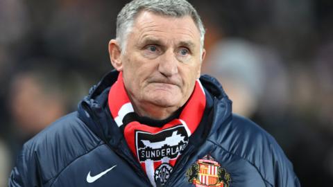 Birmingham City boss Tony Mowbray during his time as Sunderland manager