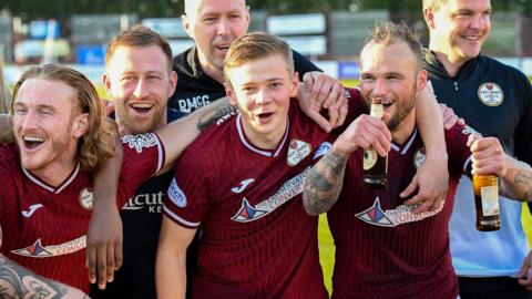 Kelty Hearts celebrate