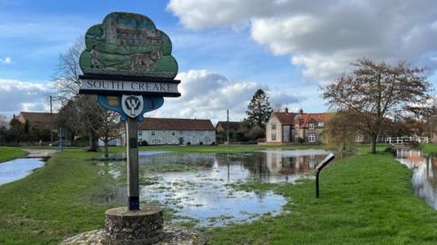 Flooding in South Creake in Norfolk
