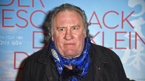 BERLIN, GERMANY - JANUARY 12: French actor Gerard Depardieu attends the "Der Geschmack der kleinen Dinge (Umami)" premiere at Cinema Paris on January 12, 2023 in Berlin, Germany.