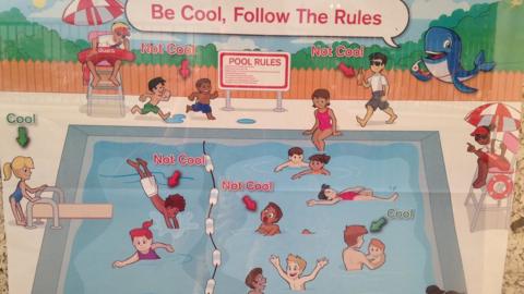 The American Red Cross water safety poster