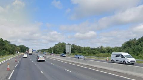 Part of the M4 between junctions 11 and 12