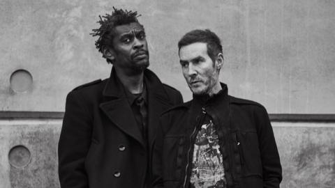 Robert '3D' Del Naja and Grant 'Daddy G' Marshall from Massive Attack standing next to each other