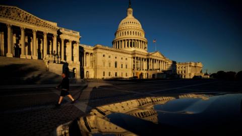 The US Capitol building on the morning after the midterm elections