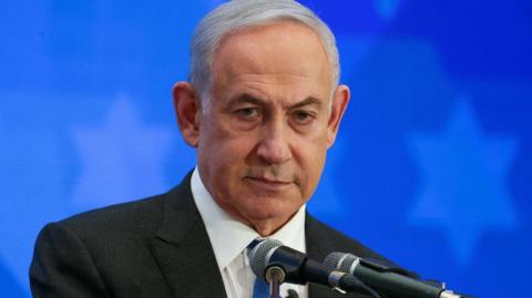 Netanyahu speaking in Feb 2024