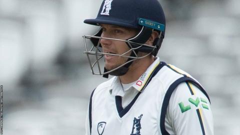 Danny Briggs fell just one short of a first County Championship century
