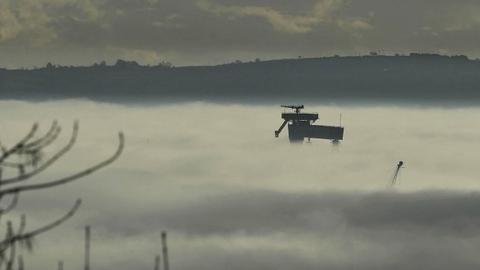 A misty morning over Belfast