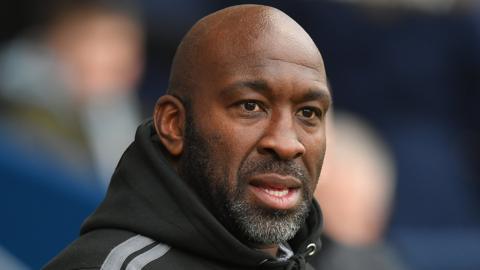 Port Vale's manager Darren Moore during his side's game at Bolton