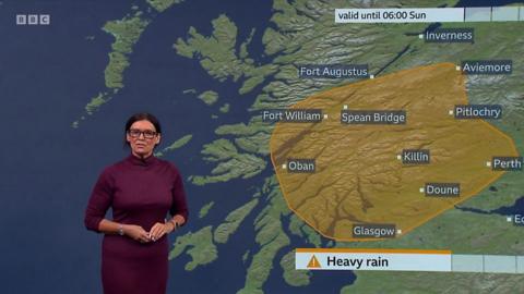 Spells of very heavy rain will continue over the weekend.