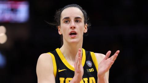 Caitlin Clark in action for the Iowa Hawkeyes