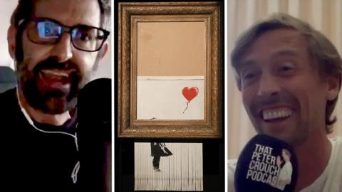 Louis Theroux, Banksy's 'Love is in the bin', Peter Crouch