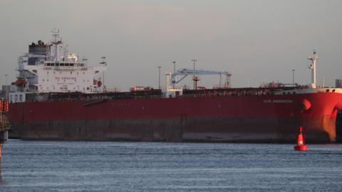 Large oil tanker