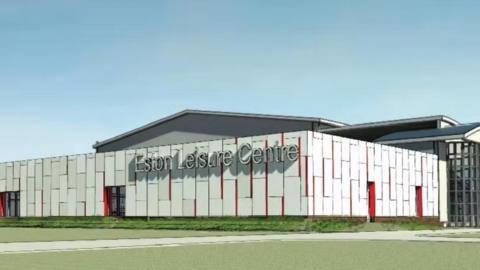 Artist's impression of the new pool building