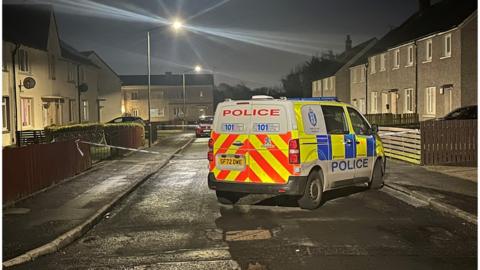 The street in Randolph Crescent cordoned off