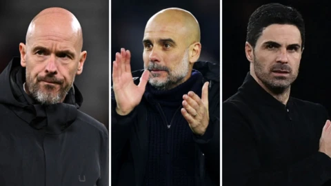 Erik ten Hag, Pep Guardiola and Mikel Arteta