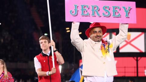 Jersey at the opening of the 2022 Commonwealth Games