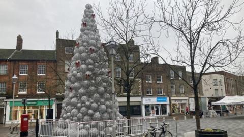 Christmas tree in Wisbech