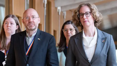 LOrna Slater and Patrick Harvie of the Greens