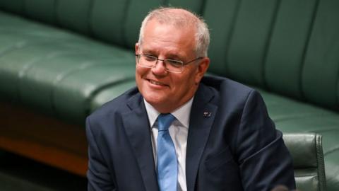 Scott Morrison in Parliament House, Canberra