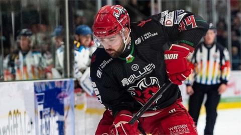 Cardiff Devils' Cody Donaghey in action against Coventry Blaze