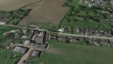 An aerial view of Truman's Farm in Gotheringtron