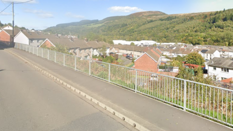 The crash happened on Abercynon Road in Penrhiwceiber, Mountain Ash