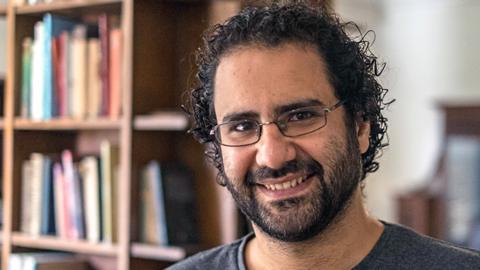 Egyptian activist and blogger Alaa Abdel Fattah gives an interview at his home in Cairo on May 17, 2019