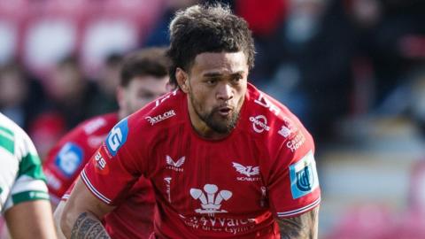 Vaea Fifita of Scarlets looks for a gap