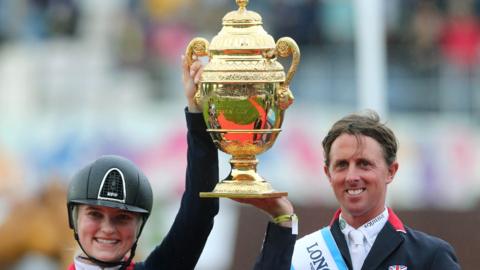 Emily Moffitt and Ben Maher helped Great Britain win last year's Aga Khan Trophy Nations Cup event at the Dubln Horse Show