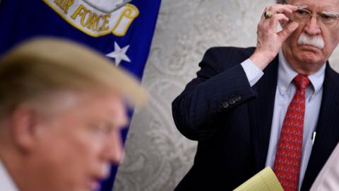 John Bolton in the Oval Office in May 2019