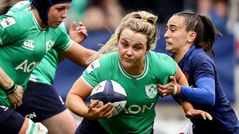 Aoife Dalton's persistence led to her scoring Ireland's second try late in the Le Mans contest