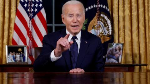 Joe Biden delivers a prime-time address to the nation about the conflict between Israel and Hamas on 19 October