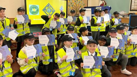 Children who have taken part on the Mini Police initiative