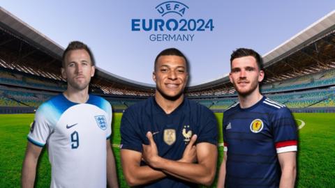 Harry Kane, Kylian Mbappe and Andy Robertson