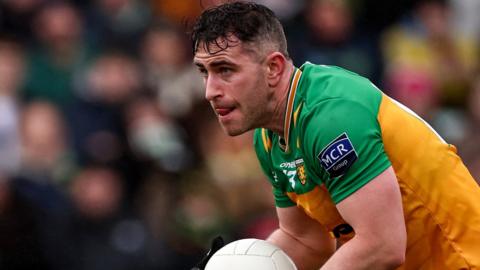 Patrick McBrearty looked in some discomfort as he hobbled off in the first half of Donegal's win over Meath on Saturday evening