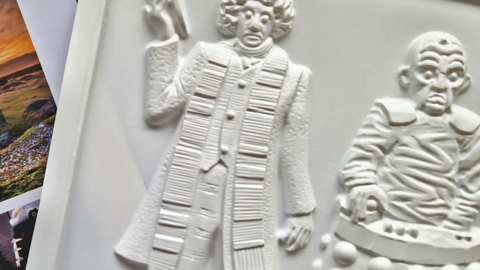 Tactile image of Tom Baker as Doctor Who