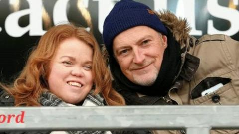 Alex Steward and her father Mark at a match together