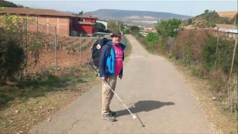 Richard Simpson during his Camino de Santiago walk
