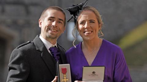 Neil and Lora Fachie at their investiture