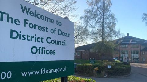 Exterior of the Forest of Dean District Council offices in Coleford