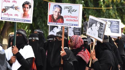 Image of protesters in Bangalore