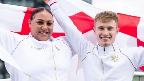 Emily Campbell and Jack Laugher