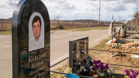 Roadside graves in Bucha