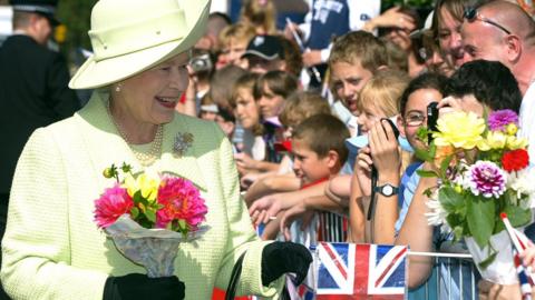 The Queen in Preston in 2003