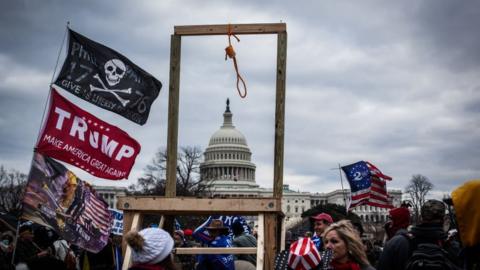 Trump supporters near the U.S Capitol, on January 06, 2021 in Washington, DC